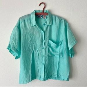 COPY - Vintage Silk Button Up Slouchy Blouse